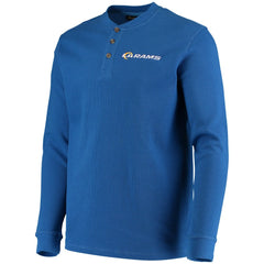 Los Angeles Rams Dunbrooke Logo Maverick Thermal Henley Long Sleeve T-Shirt Royal