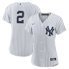 MLB Derek Jeter New York Yankees Nike Women's Home Replica Player Jersey - White/Navy