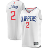 Kawhi Leonard LA Clippers Youth 2020/21 Fast Break Player Jersey White Association Edition