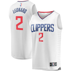 NBA Kawhi Leonard LA Clippers Youth 2020/21 Fast Break Player Jersey - White - Association Edition