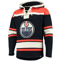 NHL Connor McDavid Edmonton Oilers '47 Player Name & Number Lacer Pullover Hoodie - Navy