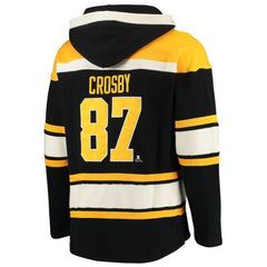 NHL Sidney Crosby Pittsburgh Penguins '47 Player Name & Number Lacer Pullover Hoodie - Black