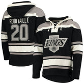 NHL Luc Robitaille Los Angeles Kings '47 Retired Player Name & Number Lacer Pullover Hoodie - Black