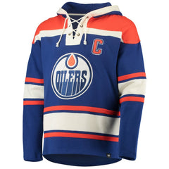 NHL Wayne Gretzky Edmonton Oilers '47 Retired Player Name & Number Lacer Pullover Hoodie - Royal