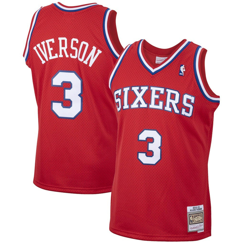 NBA Allen Iverson Philadelphia 76ers 2002/03 Hardwood Classics Swingman Jersey - Red