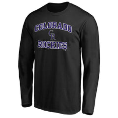 Men's Black Colorado Rockies Team Heart & Soul Long Sleeve T-Shirt T-shirts