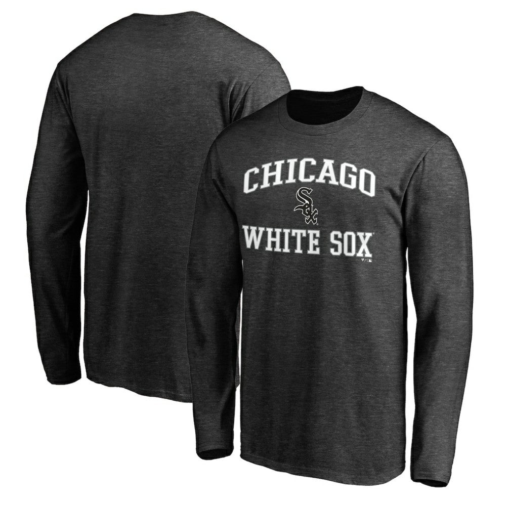 Men's Charcoal Chicago White Sox Team Heart & Soul Long Sleeve T-Shirt T-shirts