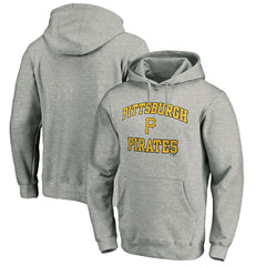 Pittsburgh Pirates Fanatics MTO Label Heart & Soul Pullover Hoodie - Heather Gray Hoodies
