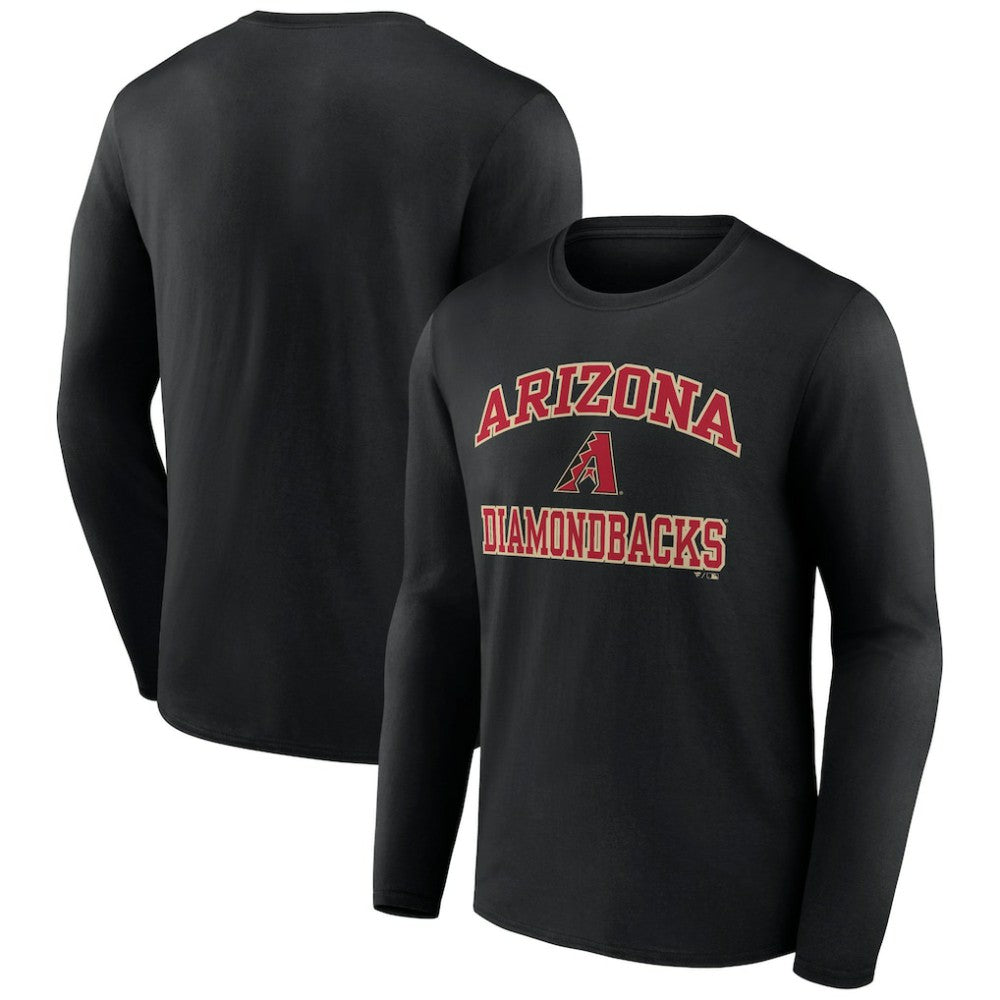 Men's Black Arizona Diamondbacks Team Heart & Soul Long Sleeve T-Shirt T-shirts