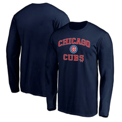 Men's Navy Chicago Cubs Team Heart & Soul Long Sleeve T-Shirt T-shirts