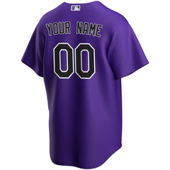 MLB Colorado Rockies Nike Alternate Replica Custom Jersey - Purple