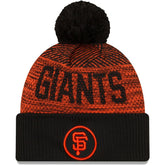 San Francisco Giants New Era Authentic Collection Sport Cuffed Knit Hat with Pom - Black Hats