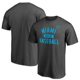 Miami Marlins Iconic Primary Pill T-Shirt - Charcoal T-shirts