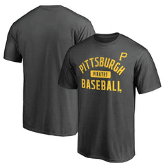Pittsburgh Pirates Iconic Primary Pill T-Shirt - Charcoal T-shirts