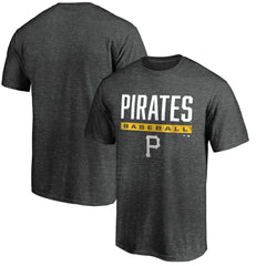 Pittsburgh Pirates Win Stripe Logo T-Shirt - Charcoal T-shirts