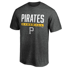 Pittsburgh Pirates Win Stripe Logo T-Shirt - Charcoal T-shirts