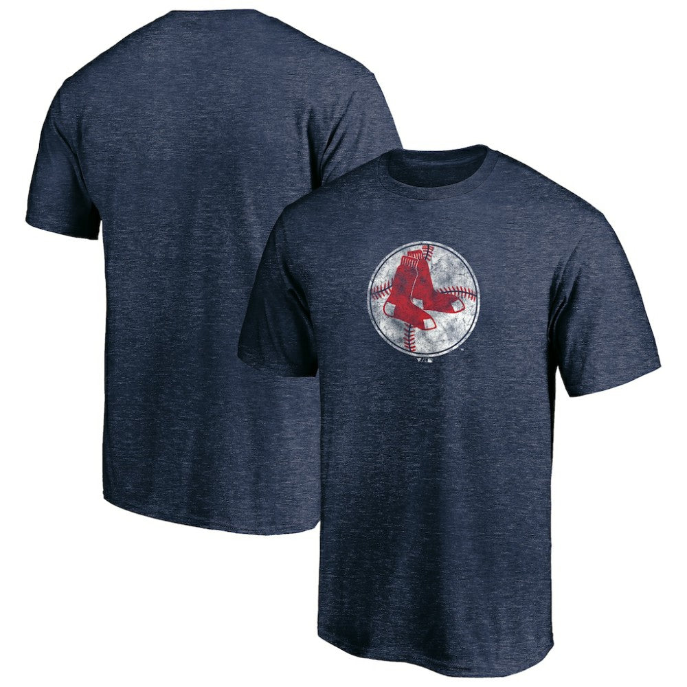 Boston Red Sox Cooperstown Collection True Classics Throwback Logo Tri-Blend T-Shirt - Navy T-shirts
