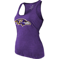 Lamar Jackson Baltimore Ravens Majestic Threads Women's Name & Number Tri-Blend Tank Top Heathered Purple