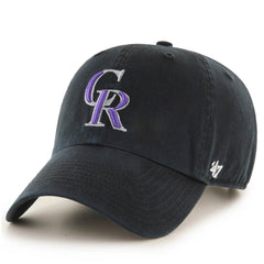 Colorado Rockies '47 Clean Up Adjustable Hat - Black Hats