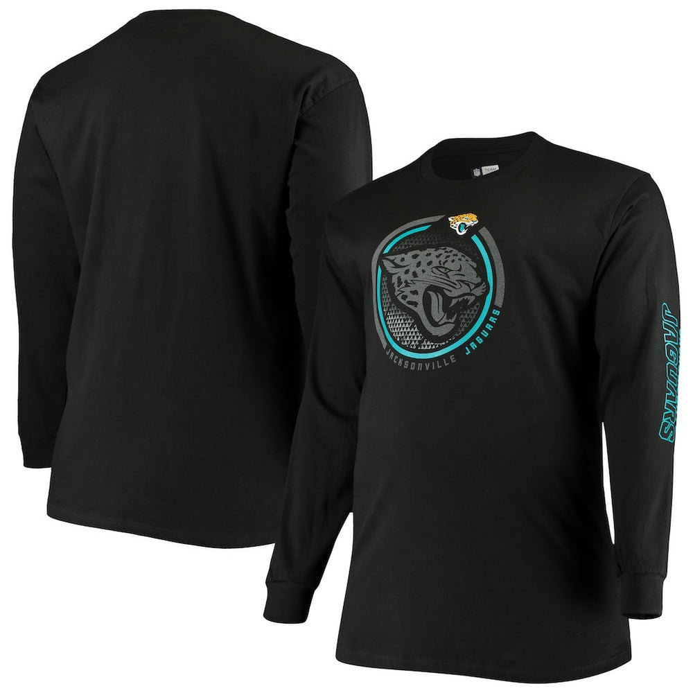 Jacksonville Jaguars Big & Tall Color Pop Long Sleeve T-Shirt Black