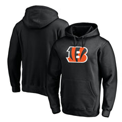 Cincinnati Bengals Primary Logo Fitted Pullover Hoodie Black