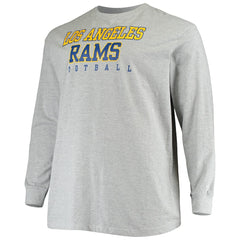Los Angeles Rams Big & Tall Practice Long Sleeve T-Shirt Heathered Gray