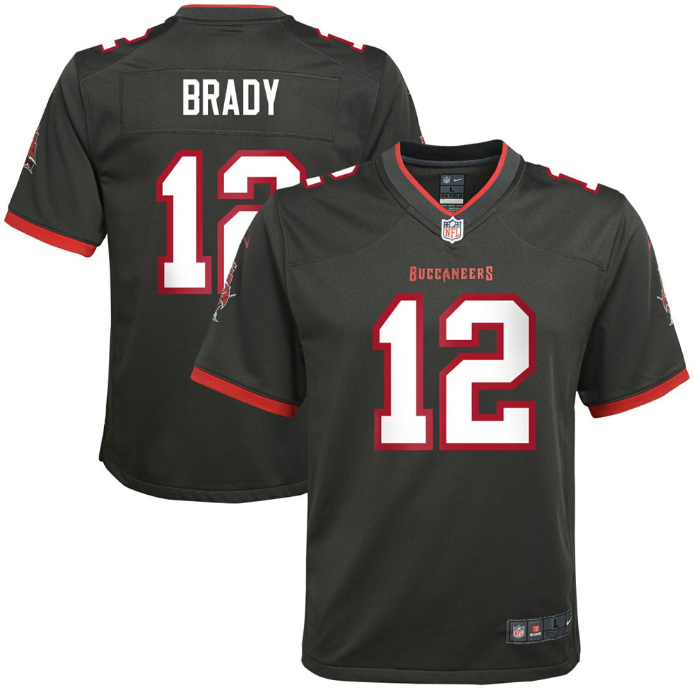 NFL Tom Brady Tampa Bay Buccaneers Youth Alternate Game Jersey - Pewter