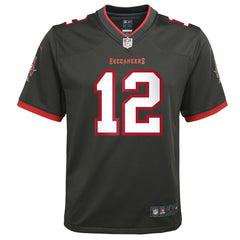 NFL Tom Brady Tampa Bay Buccaneers Youth Alternate Game Jersey - Pewter