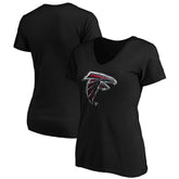 Atlanta Falcons Women's Midnight Mascot Logo V-Neck T-Shirt Black