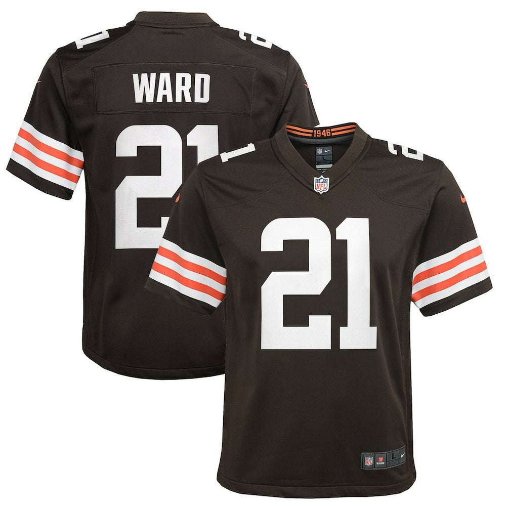 NFL Denzel Ward Cleveland Browns Youth Game Jersey - Brown