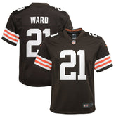NFL Denzel Ward Cleveland Browns Youth Game Jersey - Brown