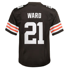 NFL Denzel Ward Cleveland Browns Youth Game Jersey - Brown