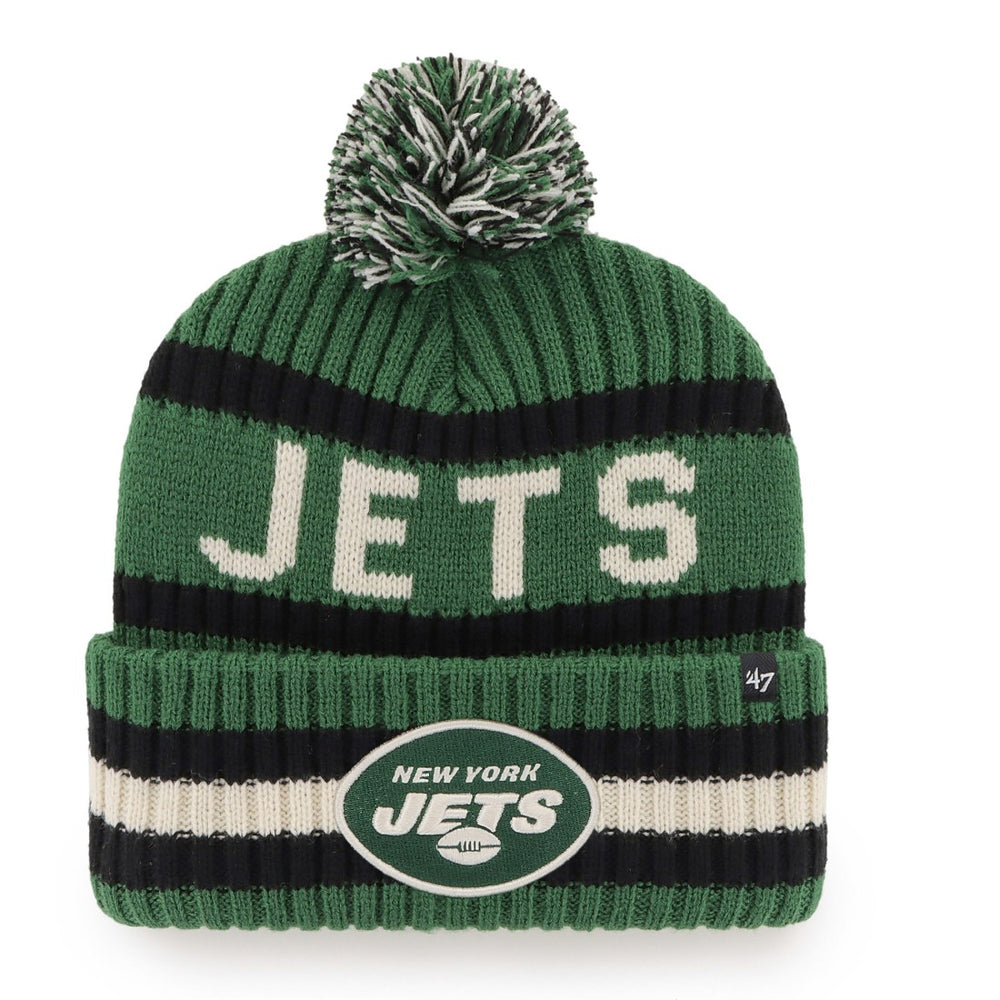 New York Jets '47 Bering Cuffed Knit Hat with Pom Green