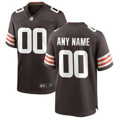 NFL Cleveland Browns Custom Game Jersey - Brown