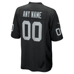 NFL Las Vegas Raiders Custom Game Jersey - Black