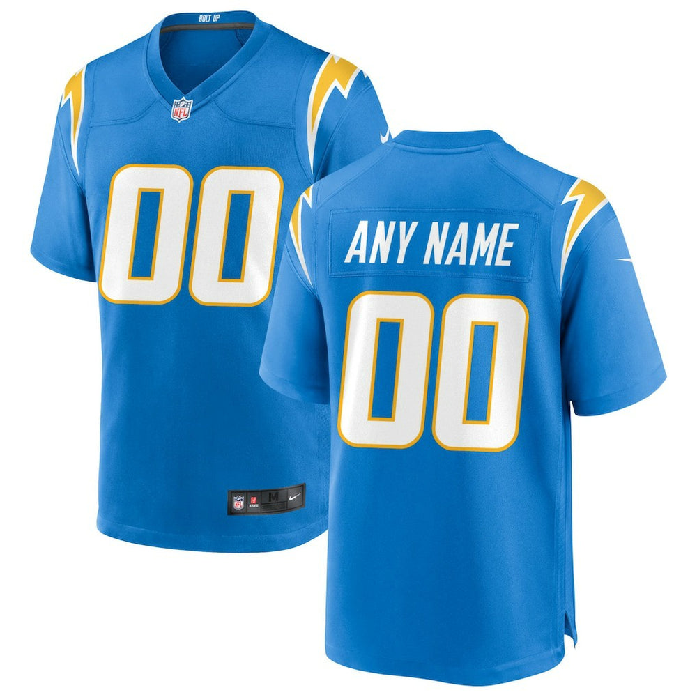 NFL Los Angeles Chargers Custom Game Jersey - Powder Blue