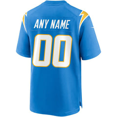 NFL Los Angeles Chargers Custom Game Jersey - Powder Blue
