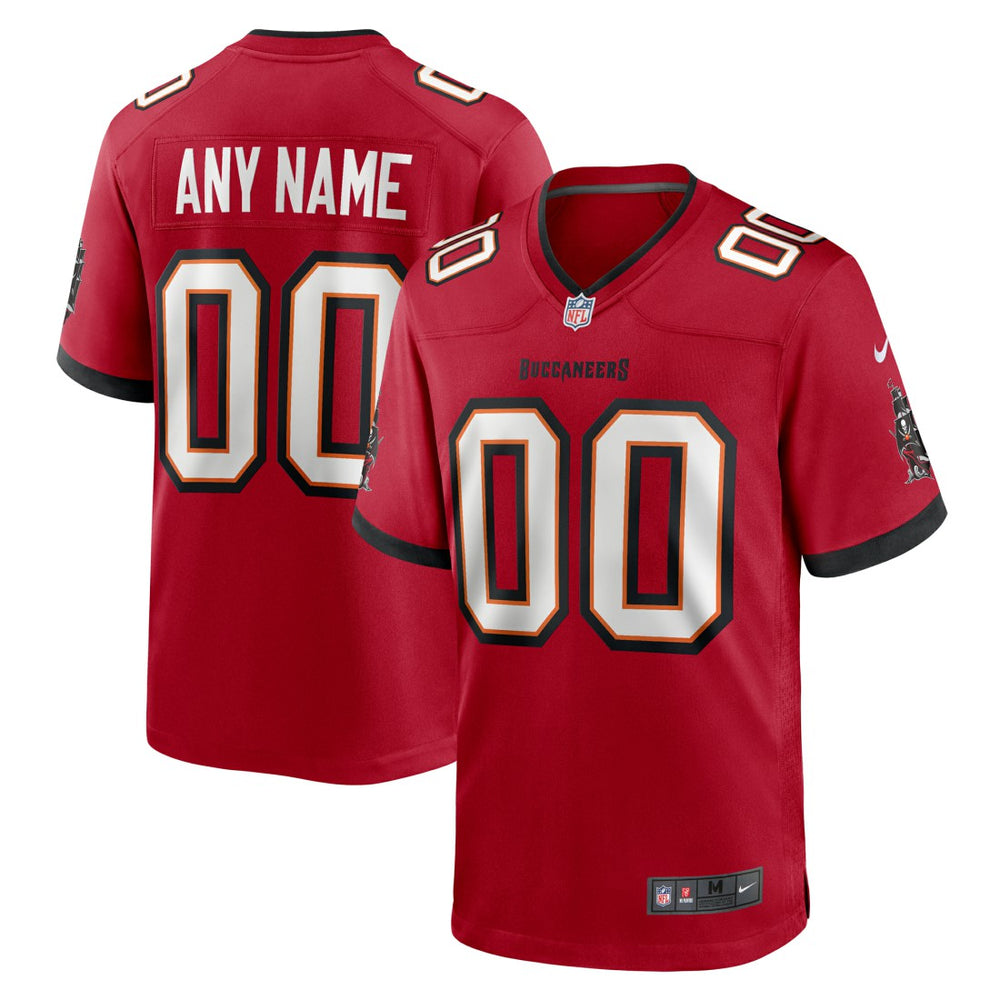 NFL Men's Red Tampa Bay Buccaneers Team Custom Game Jersey
