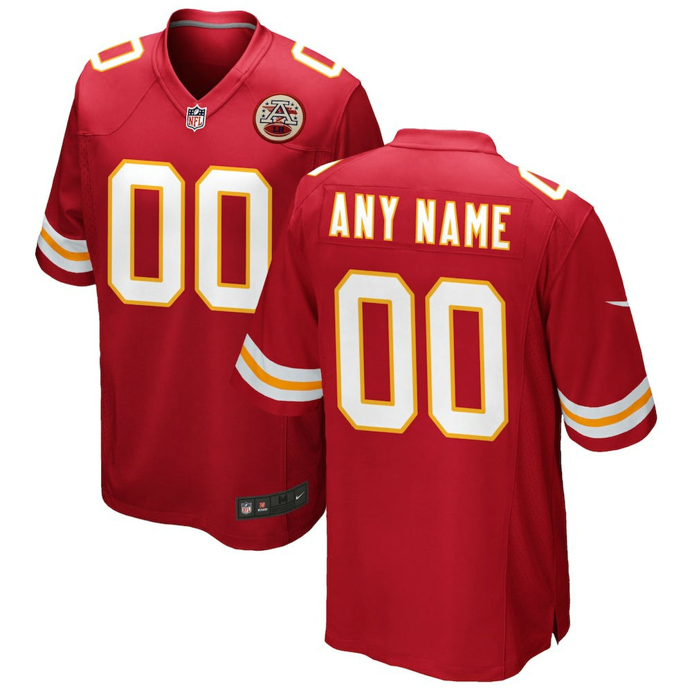 NFL Kansas City Chiefs Custom Game Jersey - Red