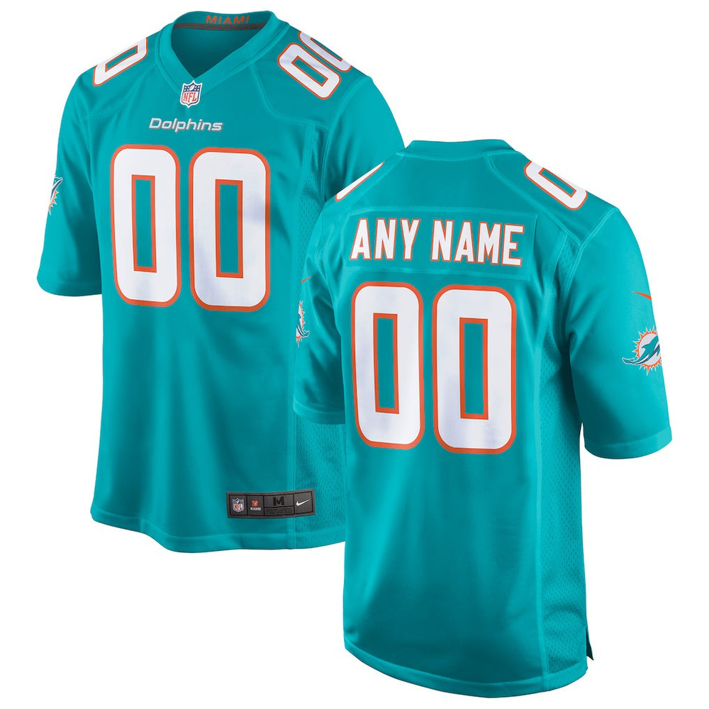NFL Miami Dolphins Custom Game Jersey - Aqua