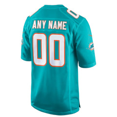 NFL Miami Dolphins Custom Game Jersey - Aqua