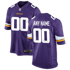 NFL Minnesota Vikings Custom Game Jersey - Purple