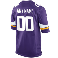 NFL Minnesota Vikings Custom Game Jersey - Purple