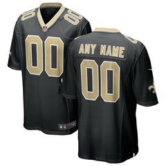 NFL New Orleans Saints Custom Game Jersey - Black