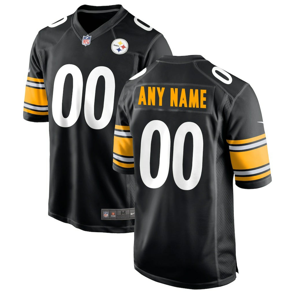 NFL Pittsburgh Steelers Custom Game Jersey - Black