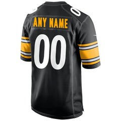 NFL Pittsburgh Steelers Custom Game Jersey - Black
