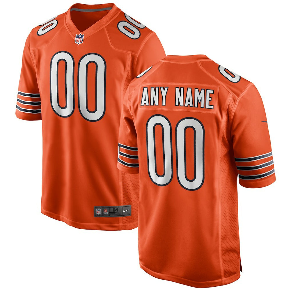 NFL Chicago Bears Alternate Custom Game Jersey - Orange