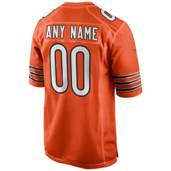 NFL Chicago Bears Alternate Custom Game Jersey - Orange