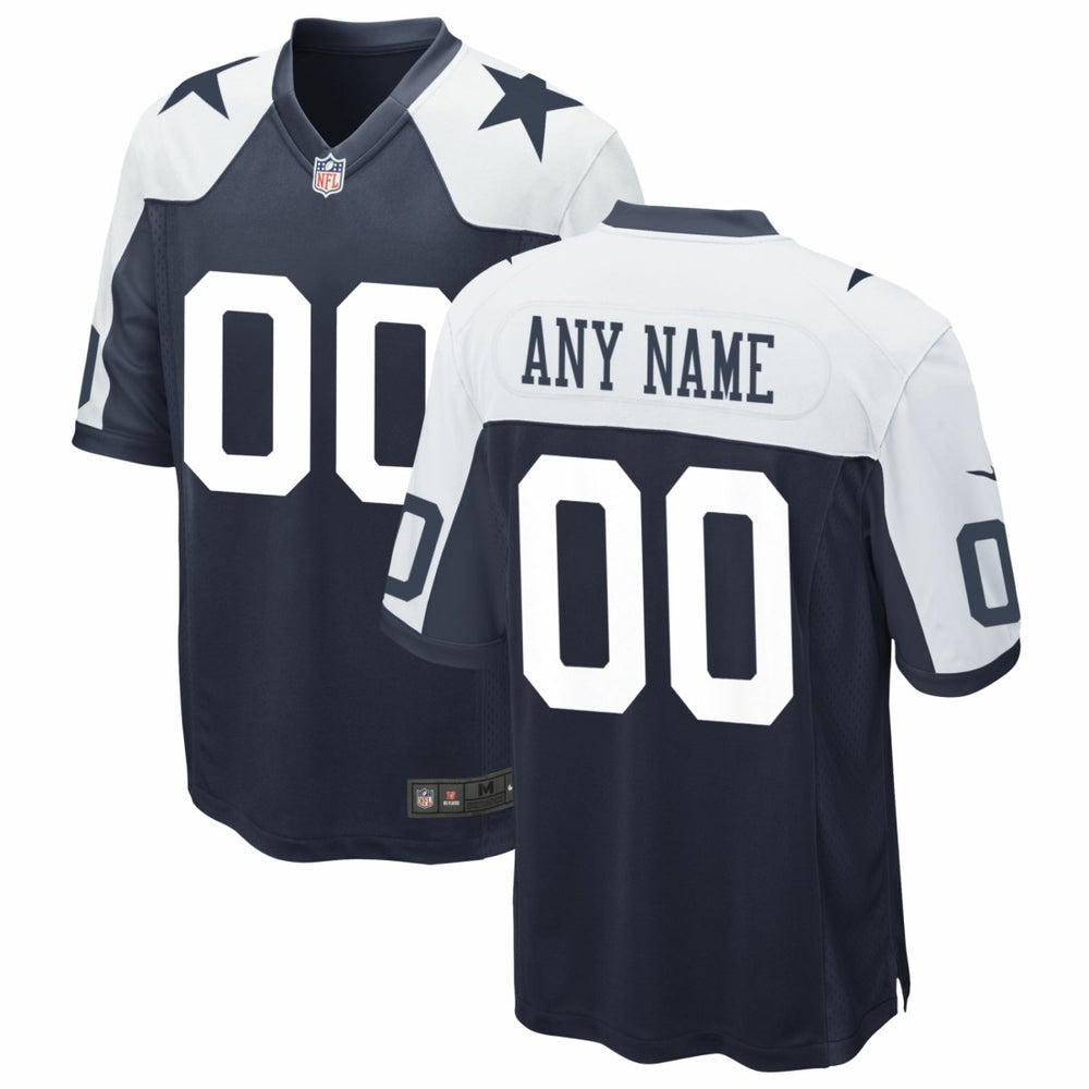 NFL Dallas Cowboys Alternate Custom Game Jersey - Navy