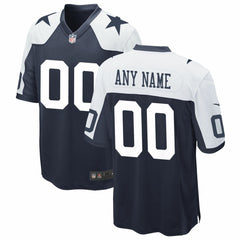 NFL Dallas Cowboys Alternate Custom Game Jersey - Navy